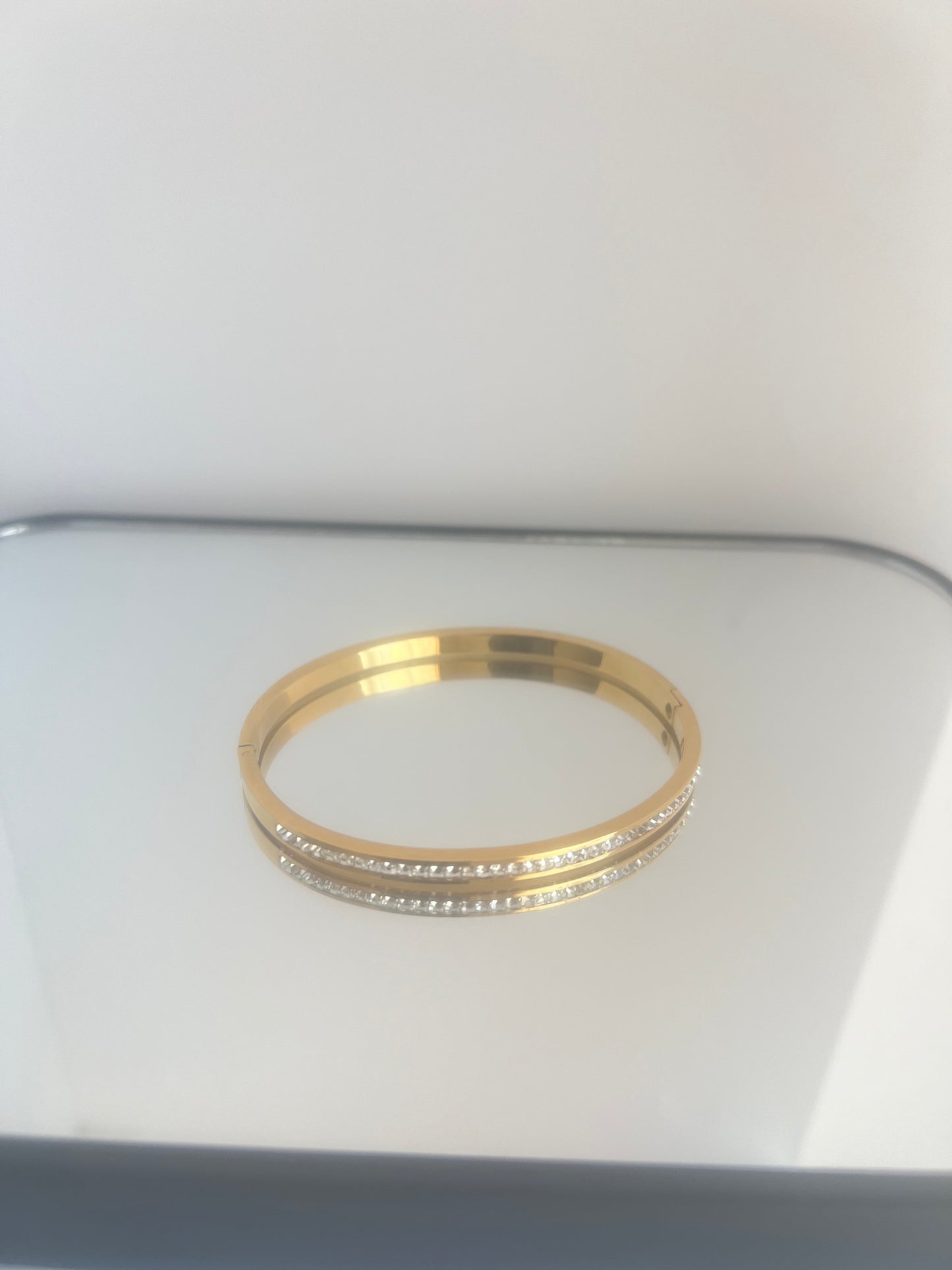 Pulseira Dourada com Zircónias