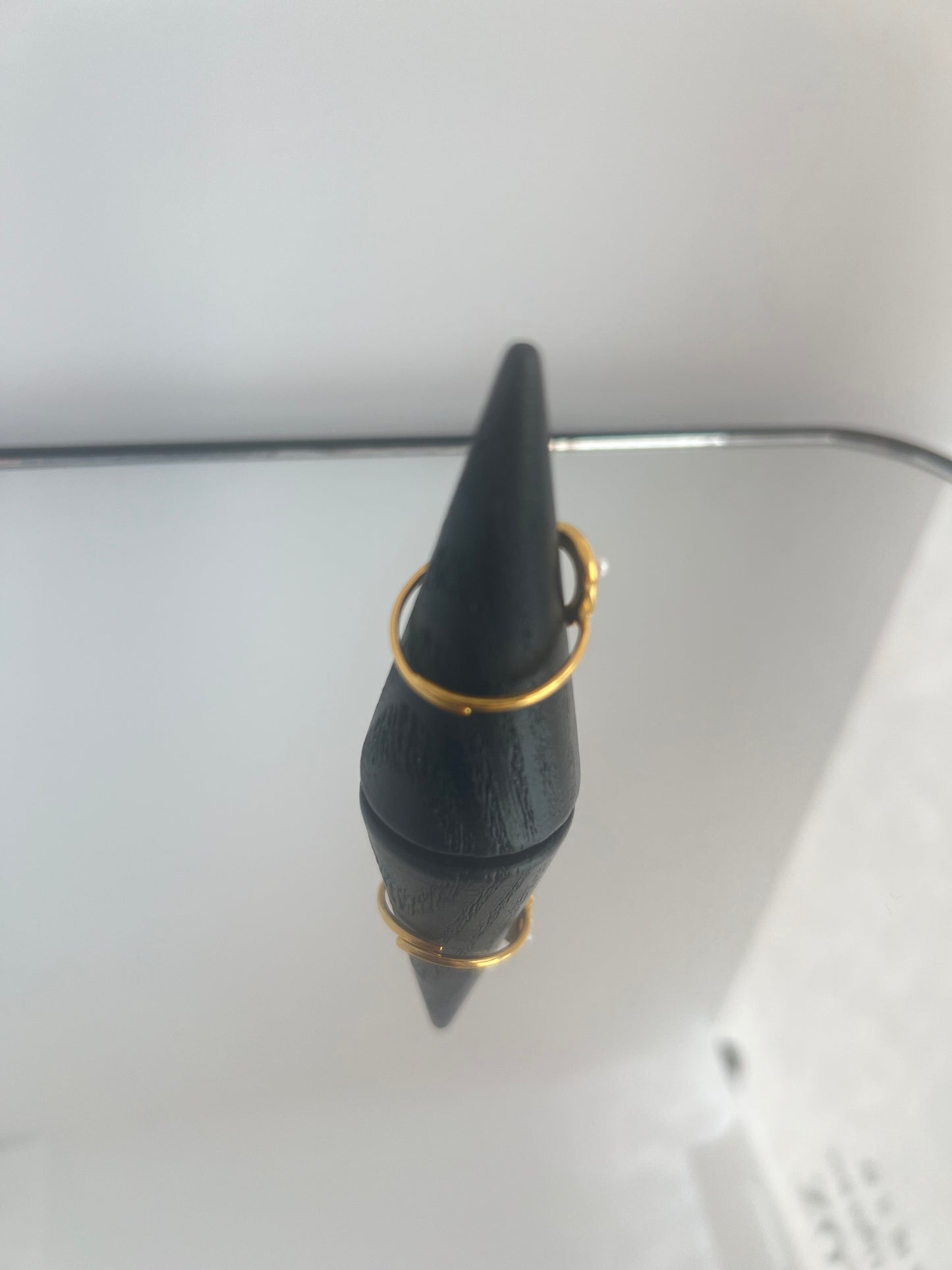 Anel Coração com Mini Pérolas