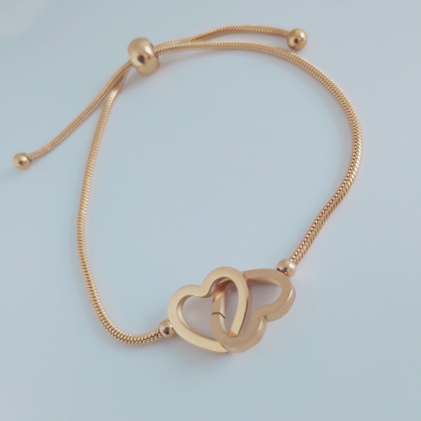 Pulseira Ajustável Corações Entrelaçados