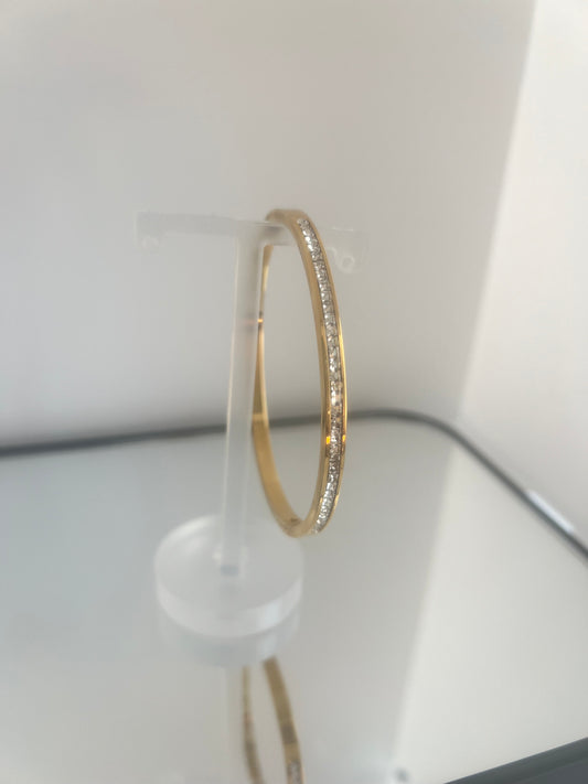 Pulseira Dourada com Zircónias