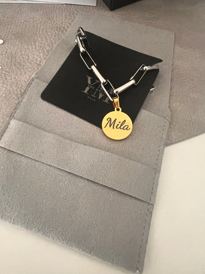 Pulseira Personalizada com Nome, Data ou Coordenadas