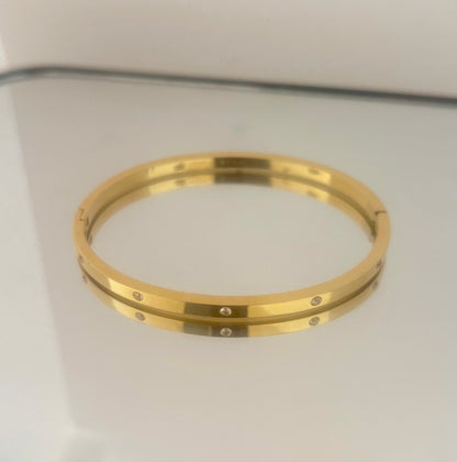 Pulseira Rígida Com Zircônias