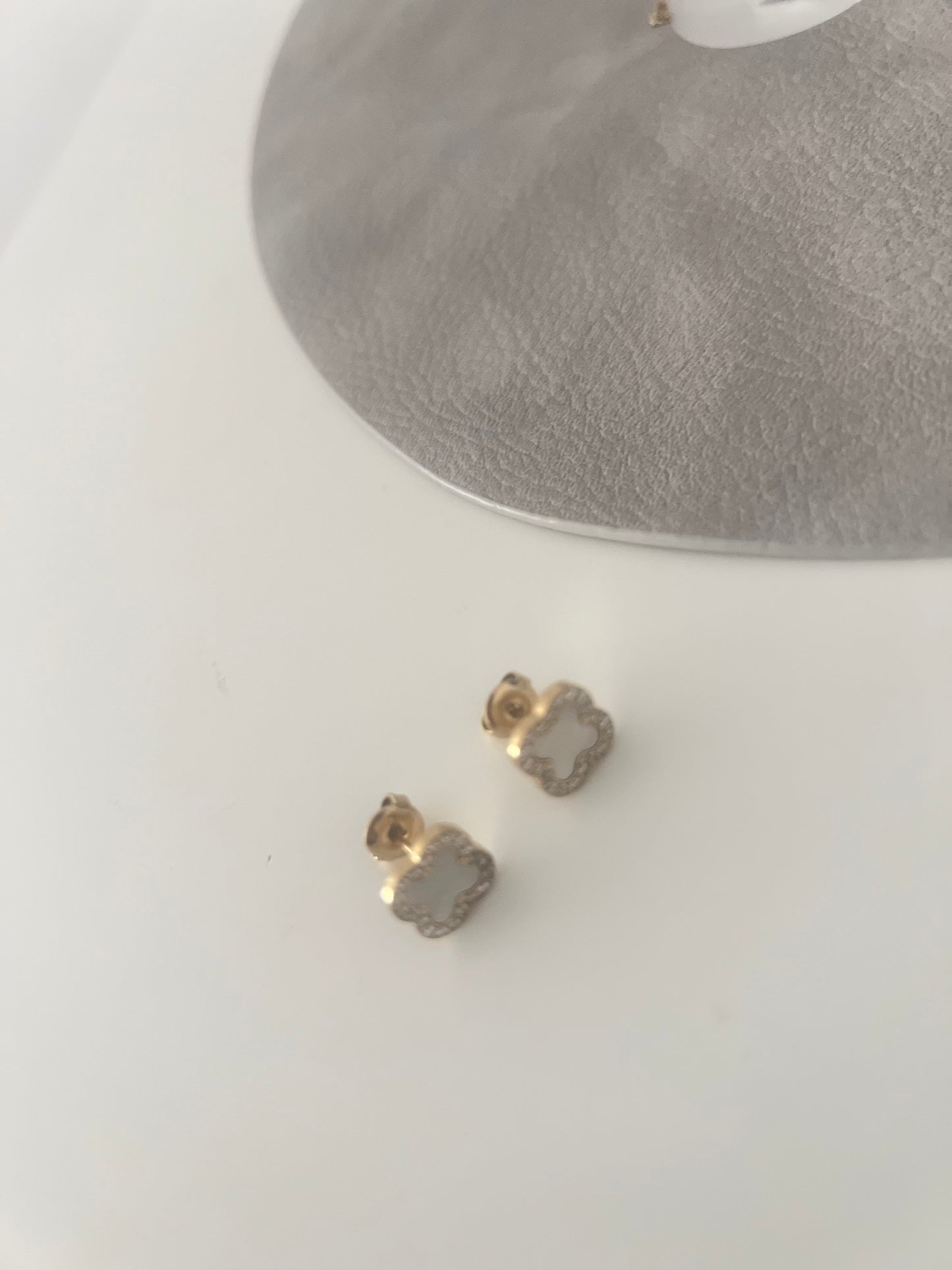 Brincos de Trevol com Zircônias Brilhantes