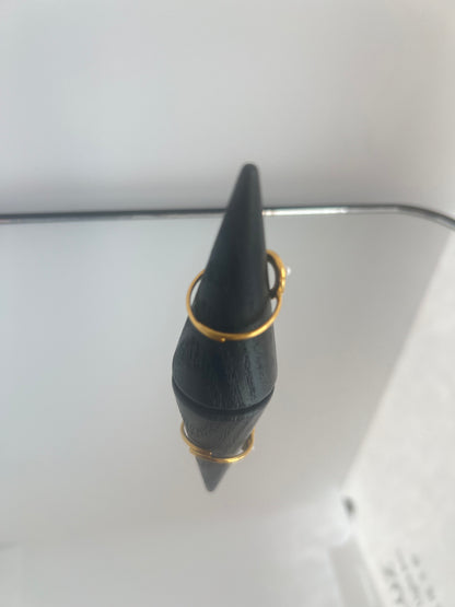 Anel Coração com Mini Pérolas