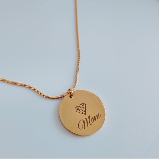 Colar Mom – Personalizado com Nome e Diamante em Coração