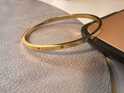 Pulseira Rígida Com Zircônias