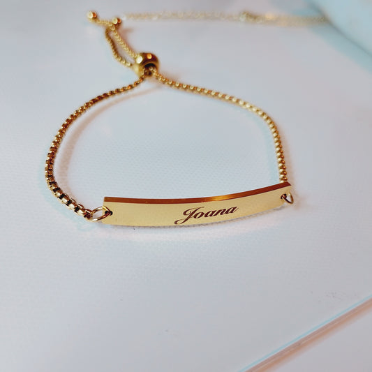 Escrava Dourada com Gravação Personalizada